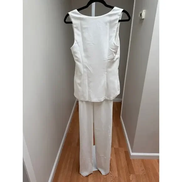 NWT NEW Amanda Uprichard Kya Jumpsuit Womens Small White - Picture 7 of 7